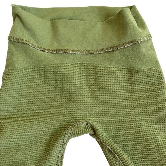 Gymshark Sz S Pause Seamless Leggings Griffin Green Waffle Knit Stretchy Firm - Picture 16 of 16
